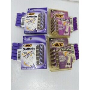 4x NEW SEALED BIC Softwin for Women Disposable Twin Blade Razors (1999) 20 Total